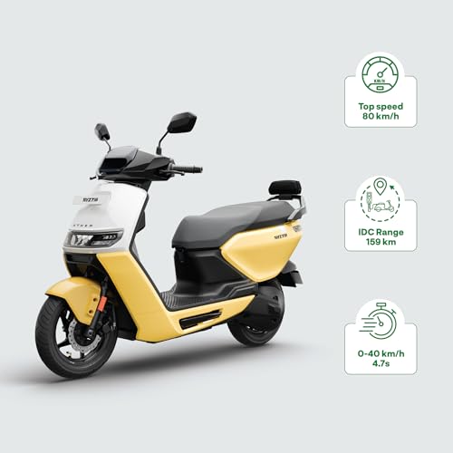 Image of Ather Rizta Z 159 KM IDC range in Alphonso Yellow Duo booking for Ex-Showroom