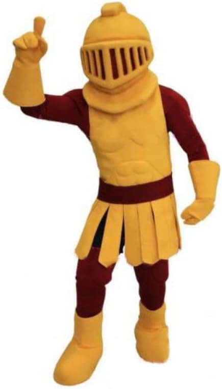 Dark Golden Knight Warrior Mascot Costume for Adults Men & Women with Built-in Fan Inside the Head