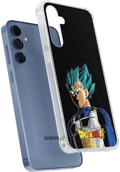 Skinit Clear Phone Case Compatible with Galaxy S24 - Officially Licensed Dragon Ball Super Vegeta Design
