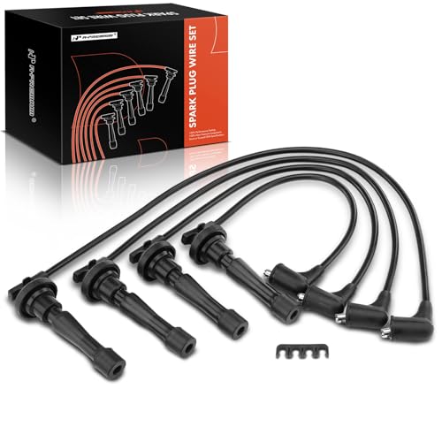 A-Premium Ignition Spark Plug Wires Set of 4 Compatible with Honda CR-V CRV 1997-2001 & Acura Integra 1990-2001, 1.8L 2.0L