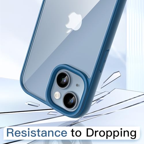 JETech Case for iPhone 14 6.1-Inch, Shockproof Phone Bumper Cover, Solid Color Matte TPU Frame, Anti-Scratch Clear Back (Blue) JETech Case for iPhone 14 6.1-Inch, Shockproof Phone Bumper Cover, Solid Color Matte TPU Frame, Anti-Scratch Clear Back (Blue)