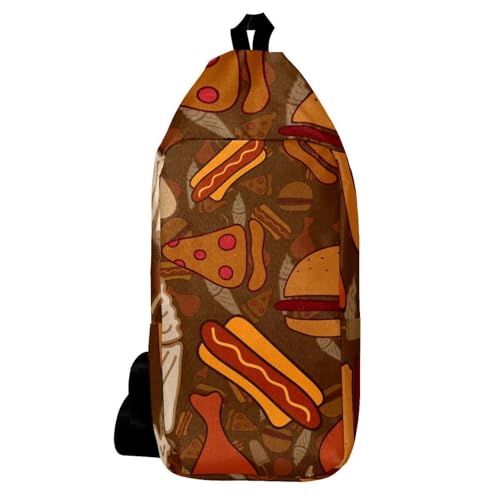 Sac à bandoulière pour voyage au motif américain, idéal en randonnée