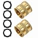 REGNHLIF 2 Pack 3/4" Garden Hose Connector with Dual Swivel for Male Hose to Male Hose, Double Female