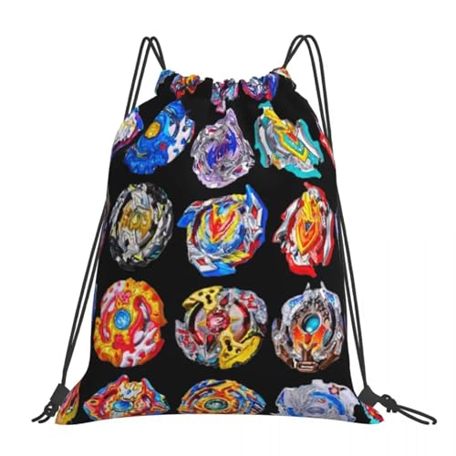 TPDODON Mochilas Beyblade Burst, informales, portátiles, con cordón, con bolsillo para guardar libros, para hombres, mujeres y estudiantes.