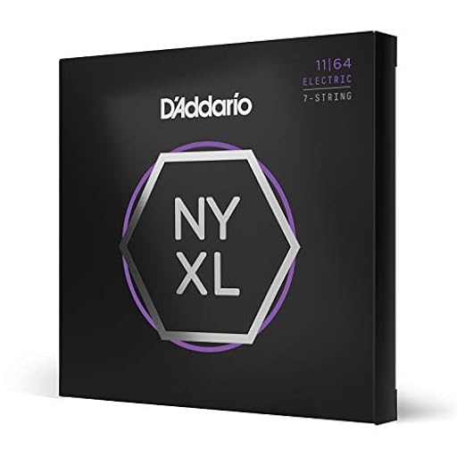 D´Addario Cuerdas Guitarra Electrica | Cuerdas de Guitarra | NYXL1164 - Corde avvolte in nickel per chitarra elettrica a 7 corde, scalatura media, 11-64 | Ya disponible en tu tienda friki favorita! En mundofriki.es!