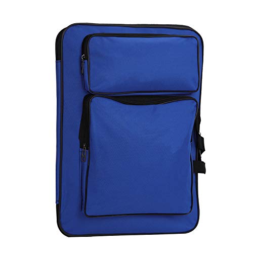 Image of JIAHG Water-Resistant Art Portfolio Carry Bag A3 Art Work Portfolio Tote Drawing Board Bag Portable Painting Sketch Pad Storage Bag Professional Art Organizer for Palette Paints Brushes