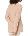 Cable Stitch Women's Oversized Argyle Tunic Sweater - V-Neck Drop Shoulder Long Sleeve Loose Pullover Top (Medium, Dusty Rose)