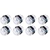 Arcity 8 Pcs 28mm Arcade Push Buttons Flash LED Illuminated Shining Light White Buttons Buttons 5V with Built-in Microswtich for Arcade Machine Video Game Console DIY Kit