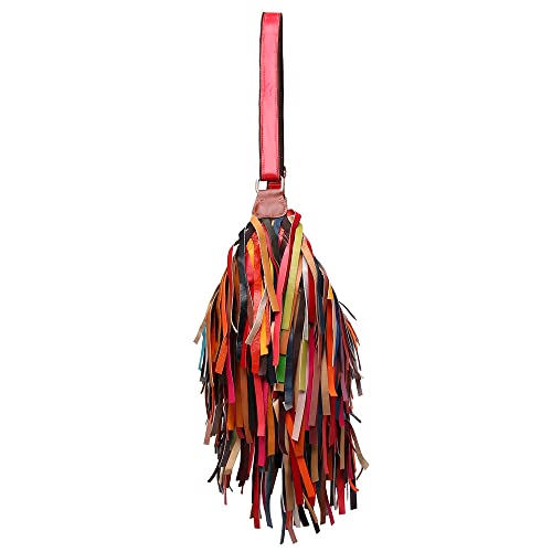 Bolso de hombro de cuero multicolor para mujer miniatura 3