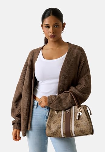 Guess Noelle II Luxus-Damen-SatchelLatte-Logo/Braun/U