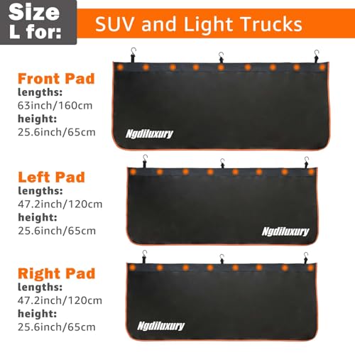 Image of Thicker Fender Covers for Mechanics,3Pcs Microfiber Leather Car Fender with 25 Stronger Magnets & Hooks Automotive Fender Protector Mats Pads for Sedans Trucks SUVs Station Wagon - Size L