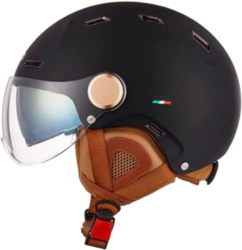 Kid Vintage Motorcycle Open Face Helmet for ECE DOT Approved Cool Girl Style Retro Vespa Half Helmet for Men and Women Cruiser Scooter Moped Youth 3/4 Electric Motorcycle Helmets (B,Small)