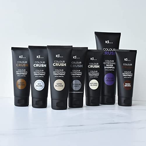 Foto von IdHAIR Colour Crush Titanium Grey - Haartönung Treatment Kur - Graue Tönung Creme - Haarfarbe for all Hairtypes - Professional Grau - 100 ml (1er Pack)