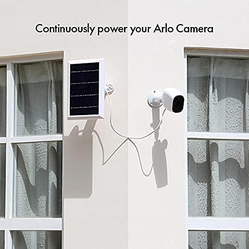 [Updated Version] Wasserstein Solar Panel Compatible with Arlo Pro, Arlo Pro 2 Only - Power Your Arlo Surveillance Camera continuously (Black)