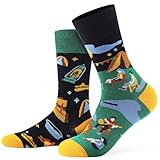 WARMVIN Funny Camping Socks Novelty Gifts for Campers with Fun Pattern, Unisex Socks for Men Women Teens