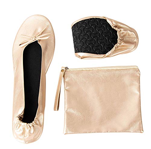 Image of Foldable Ballet Flats - Women's Portable Ballerina Roll up Shoes