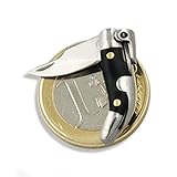 ECOMMUR Couteau de poche miniature Pendentif Stiletto 1,6 cm // Acier inoxydable + Coffret cadeau