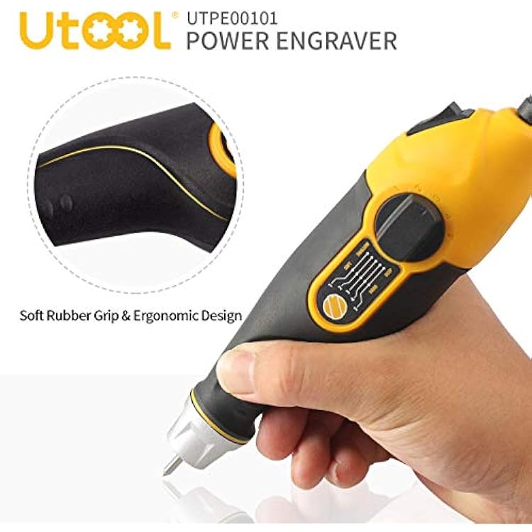 UTOOL Engraver Pen with 10PCS Engraver Diamond Point Tungsten Carbide Steel Bits & Spare Parts Set