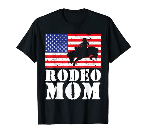 Estados Unidos bandera amenazada Rodeo mamá mujer regalo para ella Camiseta
