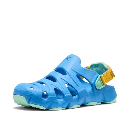 KEEN Unisex-Child Hyperflt Comfortable Slip On Lightweight Breathable Durable Sandals, Azure Blue/Daffodil, 8 by KEEN - Used condition - US$35.92