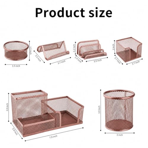 Uppmeant 6 Pack Mesh Metal Desk Org...