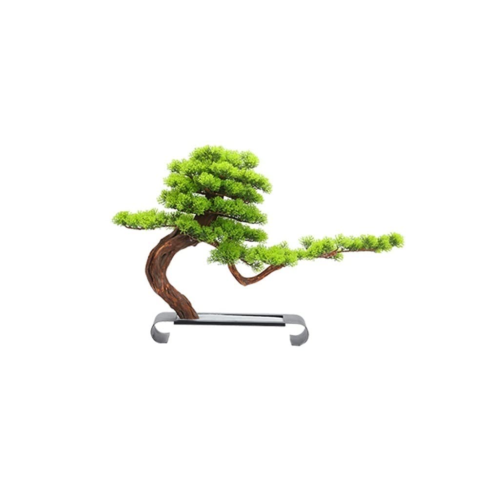 TEESONG Bonsai Tree Pot for Fake Tree Simulation Tree Desktop Decoration Welcome Pine Bonsai Indoor Porch Zen Plastic Trees Indie Desk Decor Artificial Greenery Decor(B)