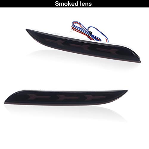 Gtinthebox Smoked Lens Led Rear Bumper Reflectors Brake Tail Lights Fog Lamps For 2015-2017 Ford Mustang #TOP6