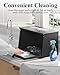 Kitsure Bread Box - Wooden Bread Box for Kitchen Countertop, Large Capacity Kitchen Countertop Organizer, Stylish Bread Storage with Window, Multi-functional Container, Black, 15.0