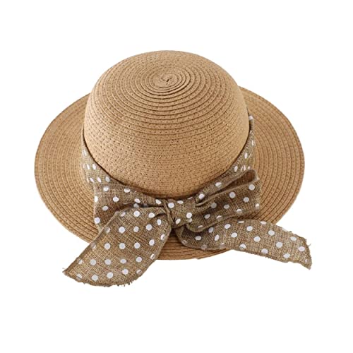 Sombrero de paja para niña Magracy de playa infantil estilo capota de verano