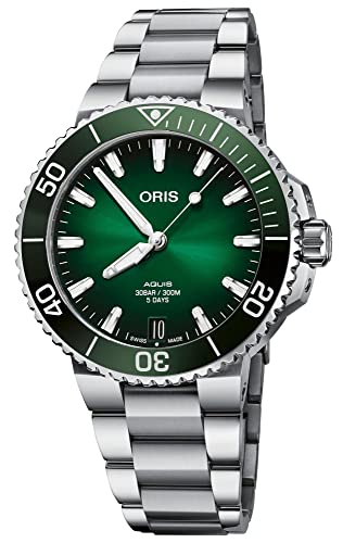 Strap Oris Green Aquis Date, In House Calibre 400, Steel Watch, 41.5Mm 01 400 7769 4157-07 8 22 09Peb #TOP26