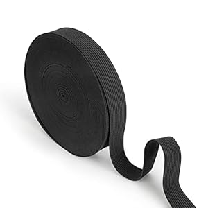 LeisuDay 15 Meter Elastisches Gummiband Schwarz