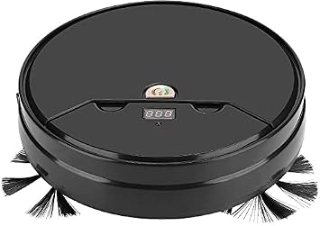 Robot Vacuum 1800Pa Suction Robot Vacuum Cleaner with Water Tank Mop Cleaner Multi-Functional Smart Ultra-Thin Sweeping Floor Intelligent Cleaning Pet Hair Carpet and Hard Floor Black Black