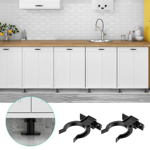20 Stück KüChen Sockelleisten Clips, Küchensockel Befestigung Clips KüChe Sockel, Sockelleiste KüChe Clips Mit 50 Schrauben, KüChe Sockel Clips, Bad Sockelhalterunge FüR 32-36mm KüChenfüße