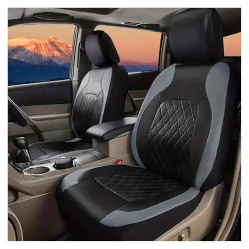 Car Fit for Seat Covers Black Fashions Sports Fit for Seat Covers PVC Fabric Car Fit for Seat Cover Universal Interior Accessories(5PCS Black) - Image 5