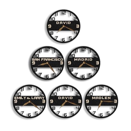 monastar Time Zone Wall Clock, City/State/Country Name, World Time Office Clock, Family Time Zone Clock, Wall Art Décor