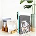 Uonlytech 2Pcs Triangle Iron Bookshelf Organizer Multi Grid File Storage Rack for Home Office Stable Book Holder Magazine Display Stand
