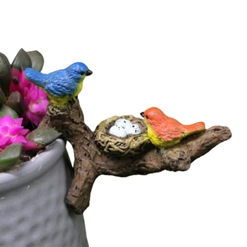 Pot Huggers pour plantes | Figurines mignonnes à suspendre pour oiseaux et oiseaux, statues de nid d'oiseau, grimpeur décoratif, statues d'oiseaux de jardin, pot de plantes et vase hugger, animal de
