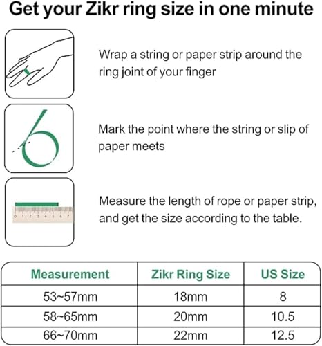 Smart Tasbih Zikr Ring E01, Muslim Prayer Timing Reminder, Oled Display, Tasbih Counter, Smart Ring, Tasbih Ring, Wearable Technology, 5 Time App Notification (Black Gray, 18mm)