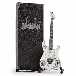 Kirk Hammett (Metallica) : Réplique de guitare miniature Ouija Blanc - Les Beatles, Paul McCartney, John Lennon, RIngo Starr, George Harrison