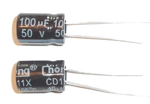 E-Projects B-0002-D09 Radial Electrolytic Capacitor, 100uF, 50V, 105 C (Pack of 5)