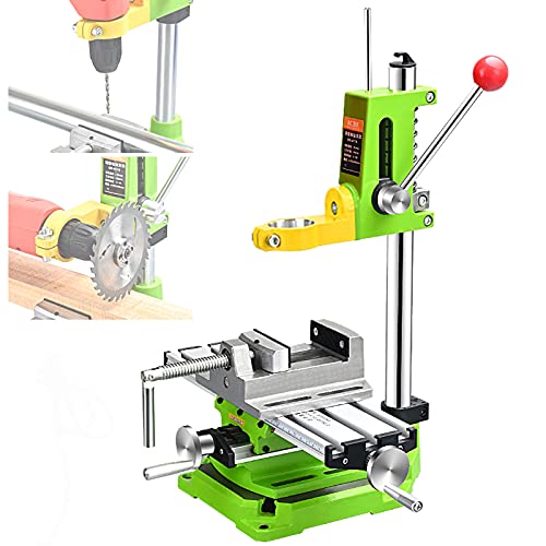 Soporte multifunción para taladro de mesa con tornillo de banco, ideal para perforación y corte auxiliar, mejora la precisión para taladros eléctricos