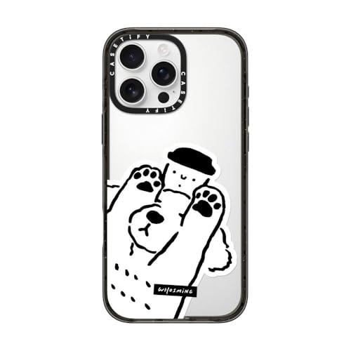CASETiFY CpNg iPhone 16 Pro Max P[X [X / 2.5m̗NA (MILKi4{) / CX[dɑΉ] - Dog Loves Coffee - NA ubN