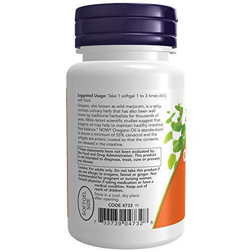 Now Supplements, Oregano Oil With Ginger And Fennel Oil, Enteric Coated, 90 Softgels (Pack Of 3) #TOP2
