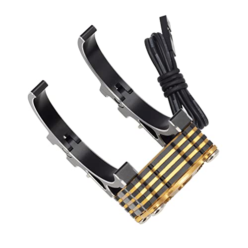 Dkky Aluminum Motor Cooling Fan Adjustable Dual Motor Mounts 36-38Mm For Arrma Axial 1/10 Rc Car 540 550 3650 Motor (Black Gold) #TOP5