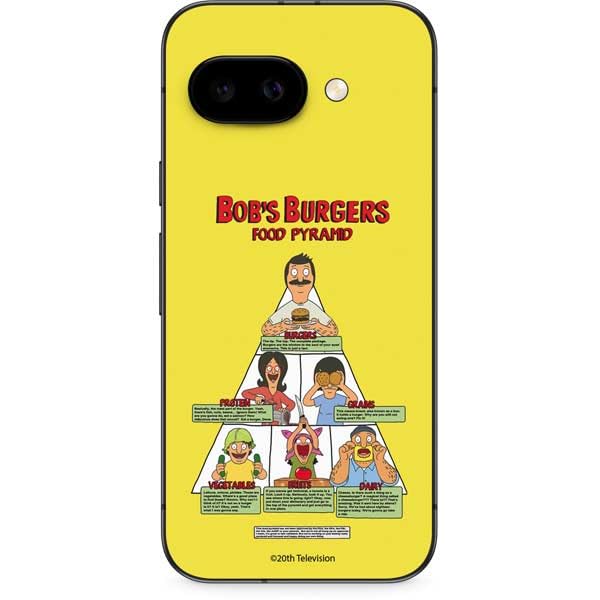 Skinit Decal Phone Skin Compatible with Google Pixel 9a - Officially Licensed Bobs Burgers Food Pyramid Design