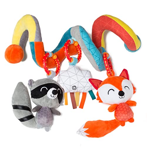 Image of Diono Activity Spiral Baby Toy, Bright Plush Activity Spiral with Interactive Hanging Toys, Perfect for Strollers, Car Seat Bar