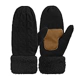 Zando Winter Warm Mittens for Women Thick Knitted Mittens Gloves Soft Lining Mittens Cold Weather Accessories Gifts