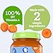 Gerber Stage 1 Baby Food, Organic Carrot Jar, Carrot Puree, Non-GMO, Vegetable Baby Food, Puree Jars Glass, 10-pack