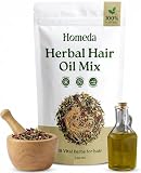 Homeda Premium Herbal Hair Oil Mix with 18 Ayurvedic Herbs for Hair Growth - Natural Indian Herbal Mask | Strong Roots & Scalp Care - DIY Infusion (2.64 oz / 75g)