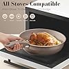 SODAY 15Pcs Pots and Pans Set Non Stick, Cookware Sets with Detachable Handle, Nonstick RV Kitchen Cooking Tools Removable Handles, Oven Safe, Induction Fast, Stackable Induction Cookware, Brown #3